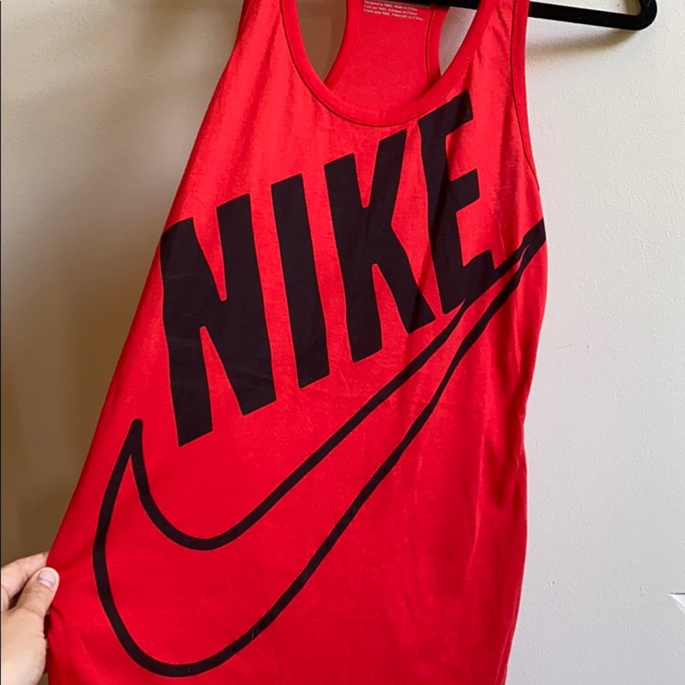 Nike Red and Black slim fit tank top , medium.
